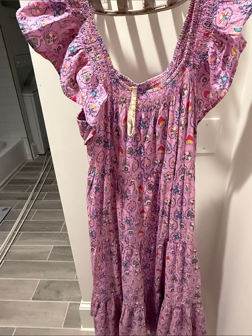 Uncle Frank Pink Floral Maxi Dress